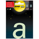 Glow in the Dark Letter A - 75 mm Auto-adhésif.