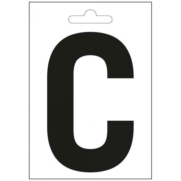 Lettre nautique C noir 100 mm.