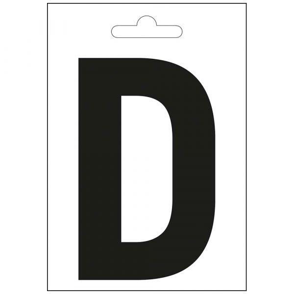 Lettre nautique d noir 100 mm.