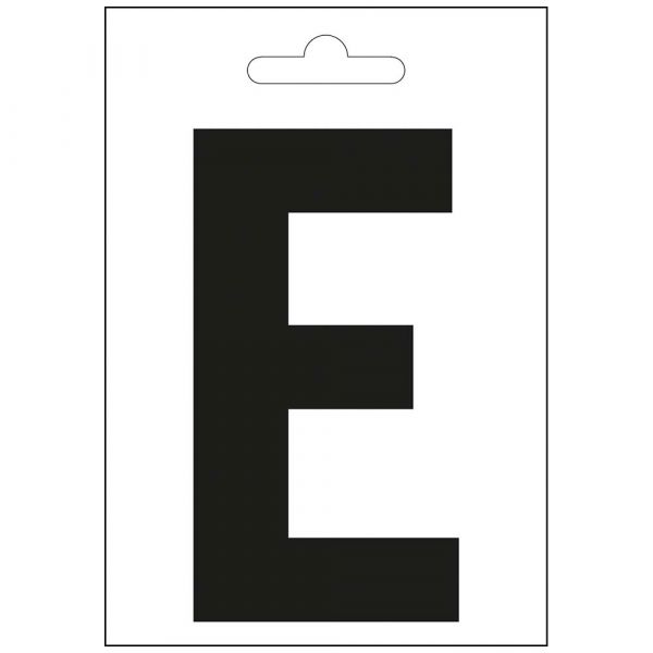 Lettre nautique E noir 100 mm.