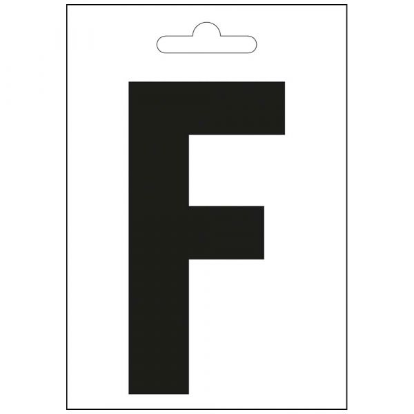 Lettre nautique F noir 100 mm.