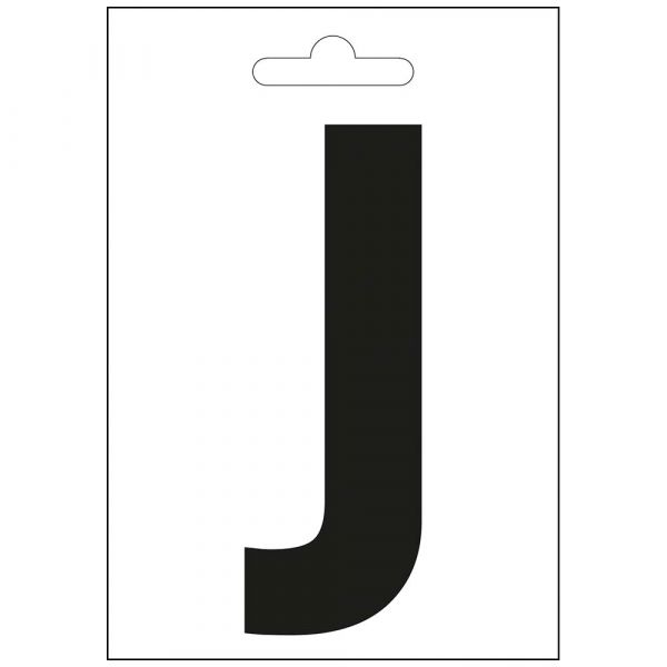 Lettre nautique J noir 100 mm.