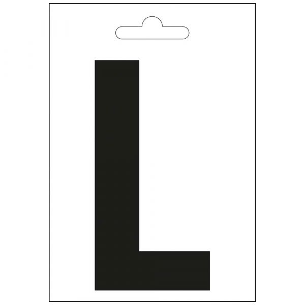 Lettre nautique l noir 100 mm.