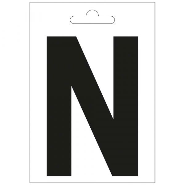 Lettre nautique n noir 100 mm.