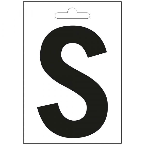 Lettre nautique s noir 100 mm.