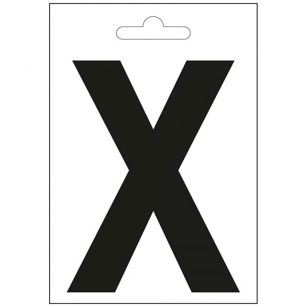 Lettre nautique x noir 100 mm.