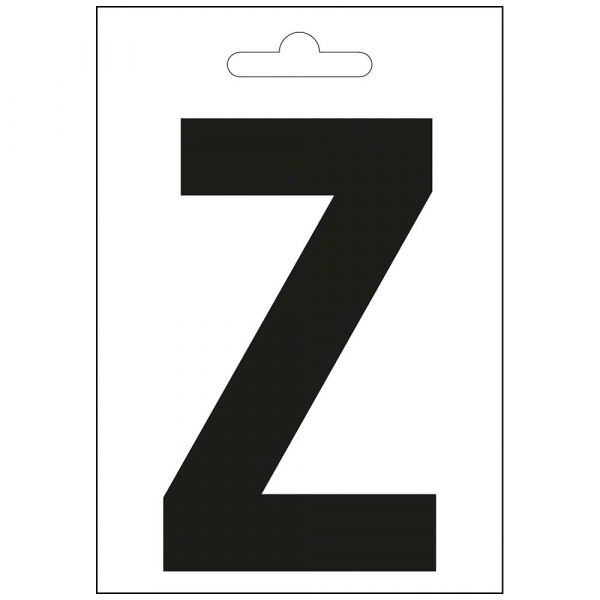 Lettre nautique z noir 100 mm.