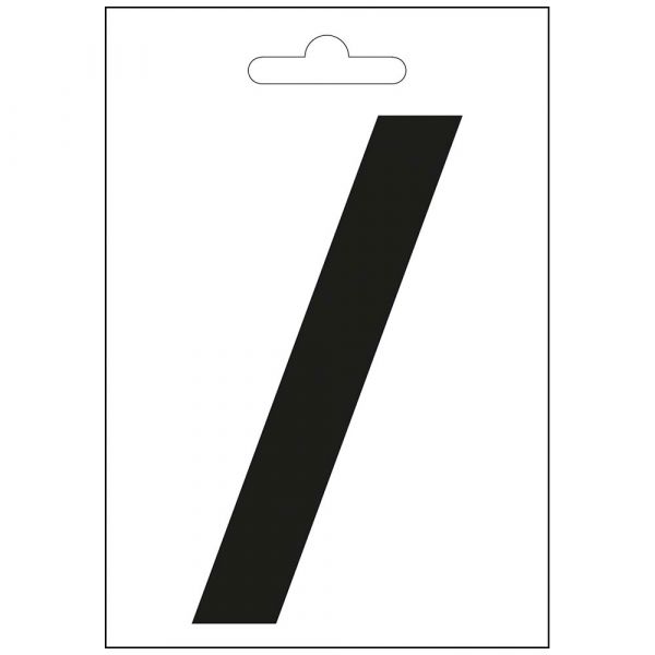 Signe de barre oblique nautique noir 100 mm.
