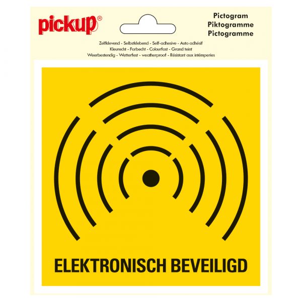 Autocollant sécurisé électroniquement - 150x150 mm.