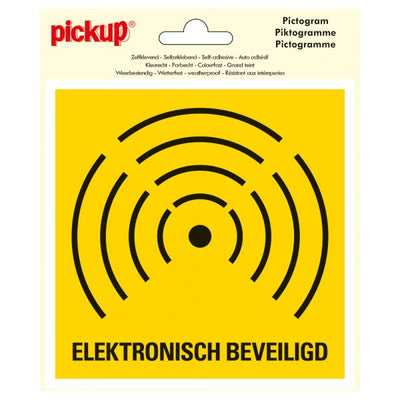 Autocollant sécurisé électroniquement - 150x150 mm.