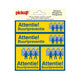 Attention à l'autocollant Prévention du quartier - 150x150 mm 4 pièces.
