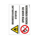 Plaque de feu - Tissus hazardous - 230x330 mm ..