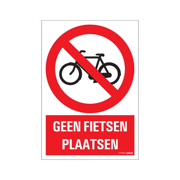Ne placez pas la plaque de vélos - 230x330 mm.