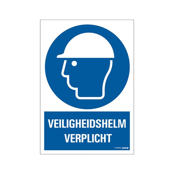 Casque de sécurité requis - 230x330 mm.