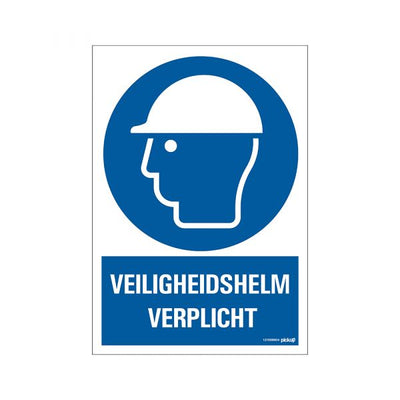 Casque de sécurité requis - 230x330 mm.
