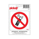 Autocollant interdit pour MOB. Téléphones - 100x100 mm.