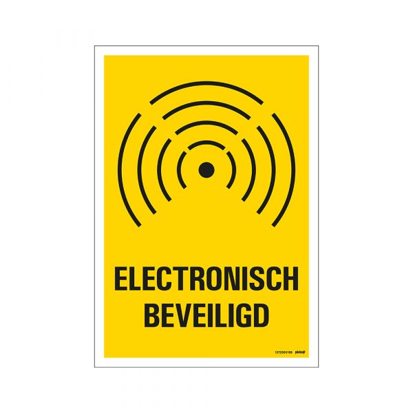 Plaque sécurisée électroniquement - 230x330 mm.