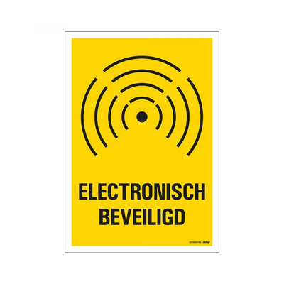 Plaque sécurisée électroniquement - 230x330 mm.