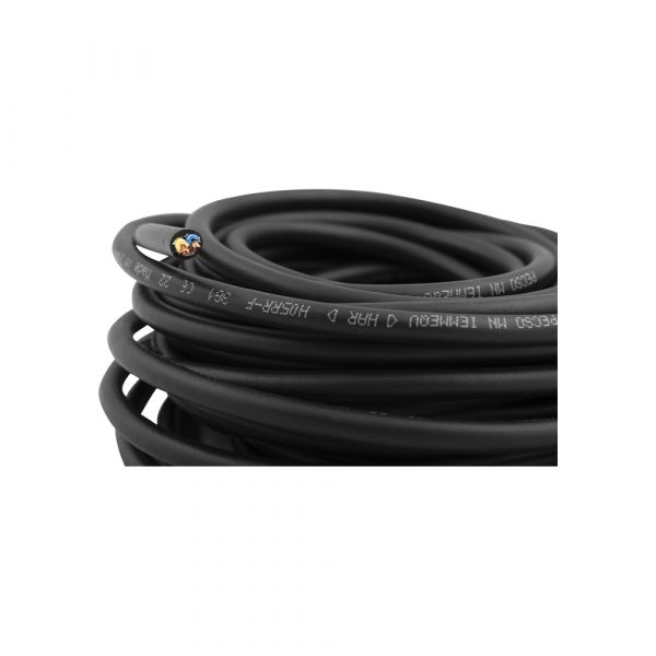 Câble néoprène 3x1,0 noir 10 mètres