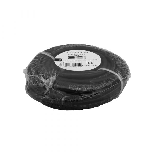 Câble néoprène 3x1,0 noir 10 mètres