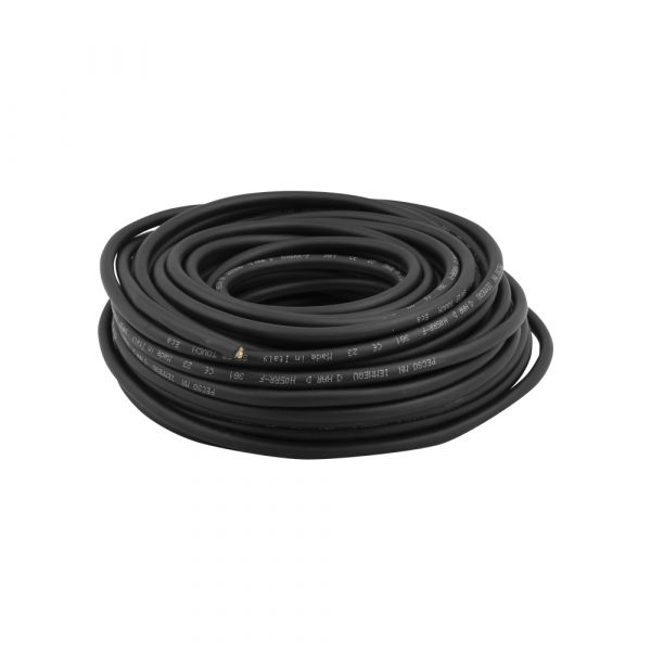 Câble néoprène 3x1,0 noir 20 mètres.