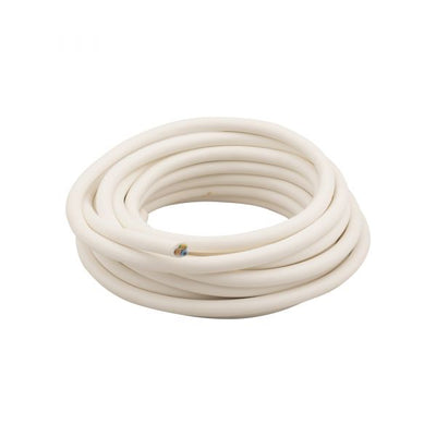 Câble ménage 3x1,0 blanc 5 mètres.