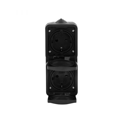 Structure de la boîte de contenu CA - 2 -fold - vertical - noir