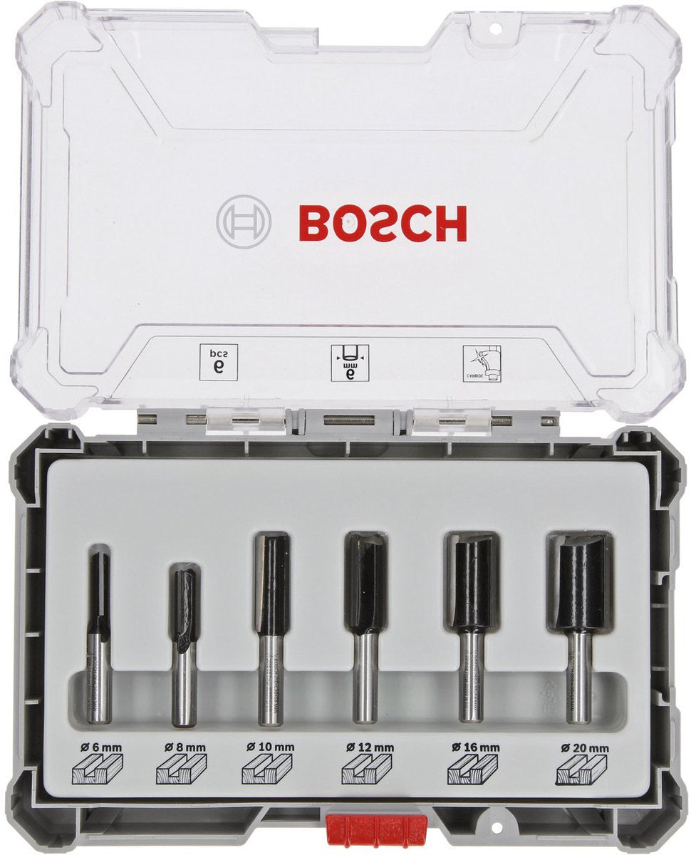 Ensemble de désodorisants pour noix Bosch 6 pcs. 6 8 10 12 16 20 mm ( 2607017465 ) Arbre de 6 mm