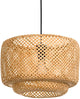 Lampe à suspension Eglo hettonle - e27 - ø 42 cm - bois noir