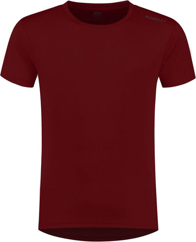Rogelli promo chemise de running homme - manches courtes - bordeaux - m