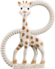 Anneau de dentition Sophie la girafe tout doux - jouets bébé - cadeau maternité - cadeau baby shower - caoutchouc 100% naturel - dans coffret cadeau recyclé avec noeud en coton bio - dès 0 mois - marron beige