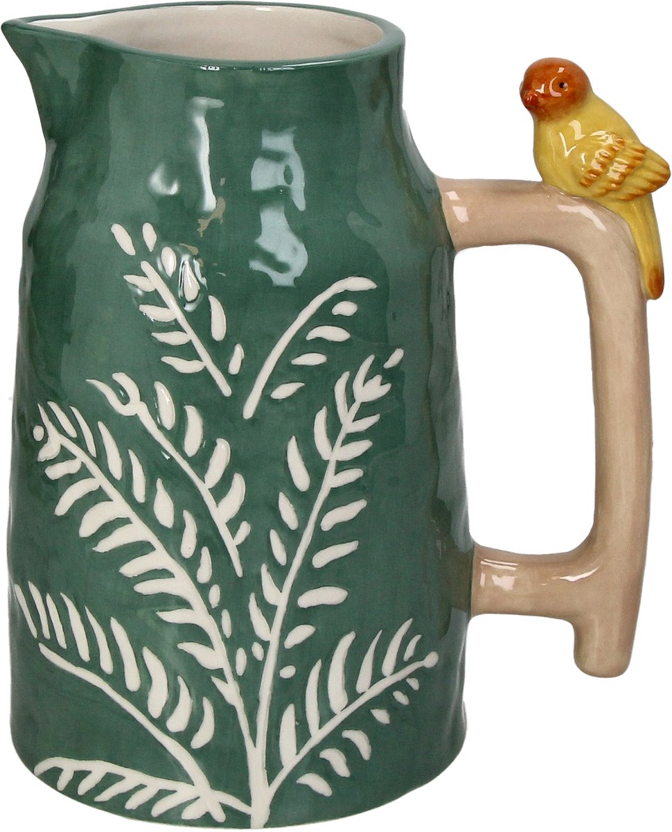 Vase collection HD oiseau faïence 18,5x13,2x20,6cm
