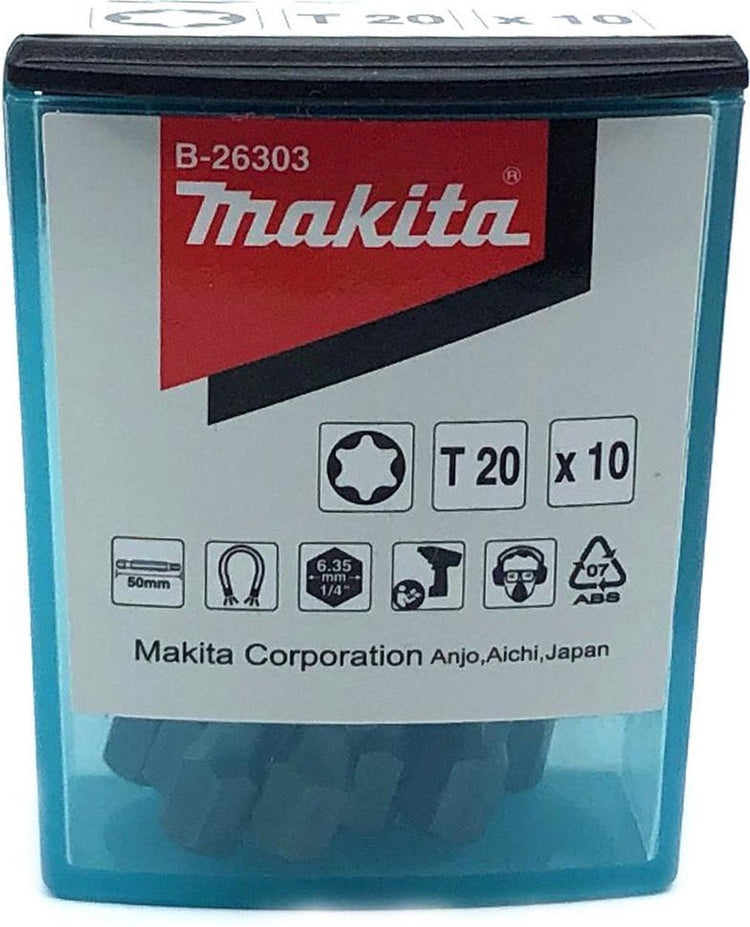 Accessoires Makita b-26303 | embout à vis | t20x50mm | 10 pièces - b-26303