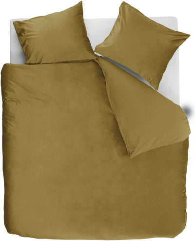 Housse de couette Ambient veloutée - double - 200 x 200 220 cm - ocre
