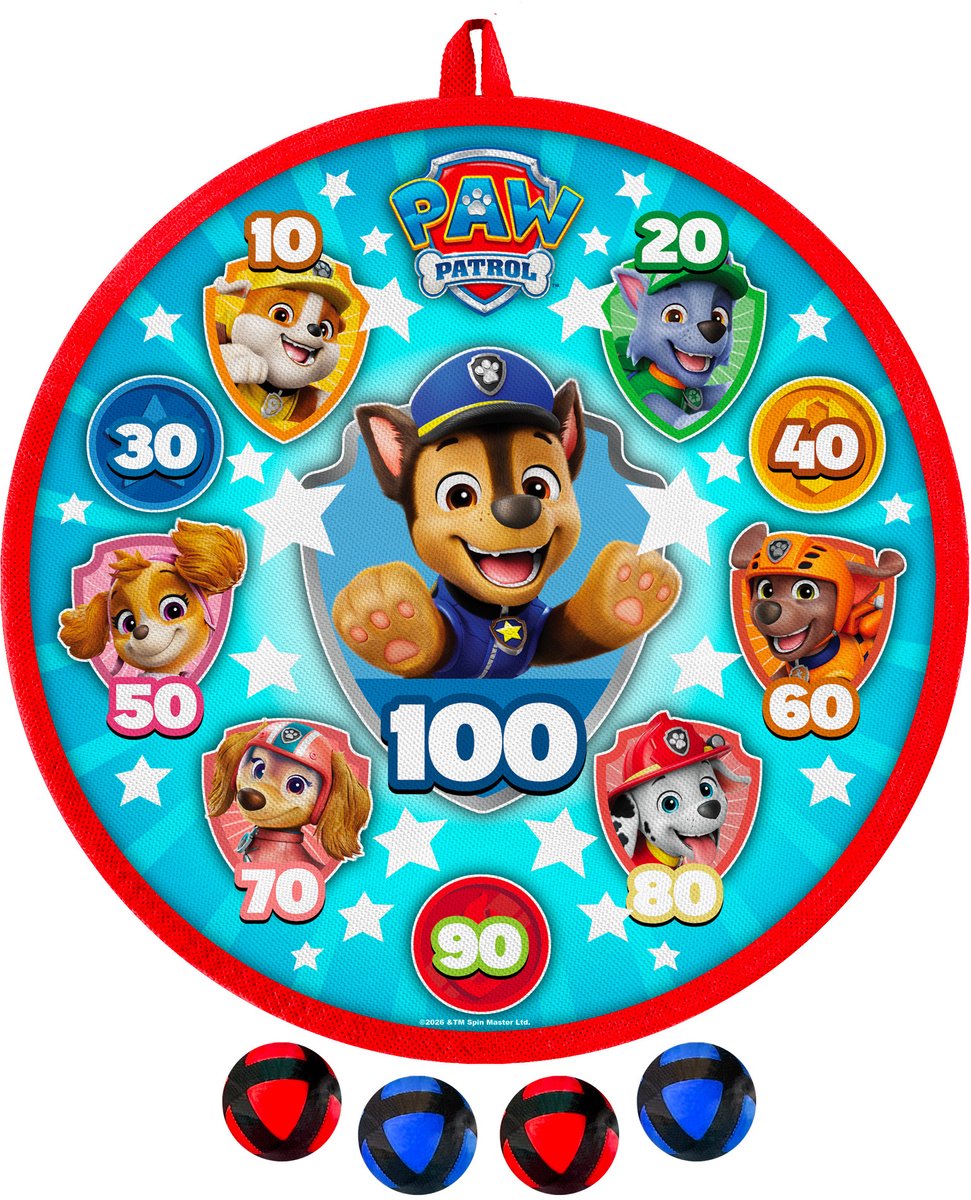 Balle de fléchettes Sombo, jeu Paw Patrol, différentes couleurs