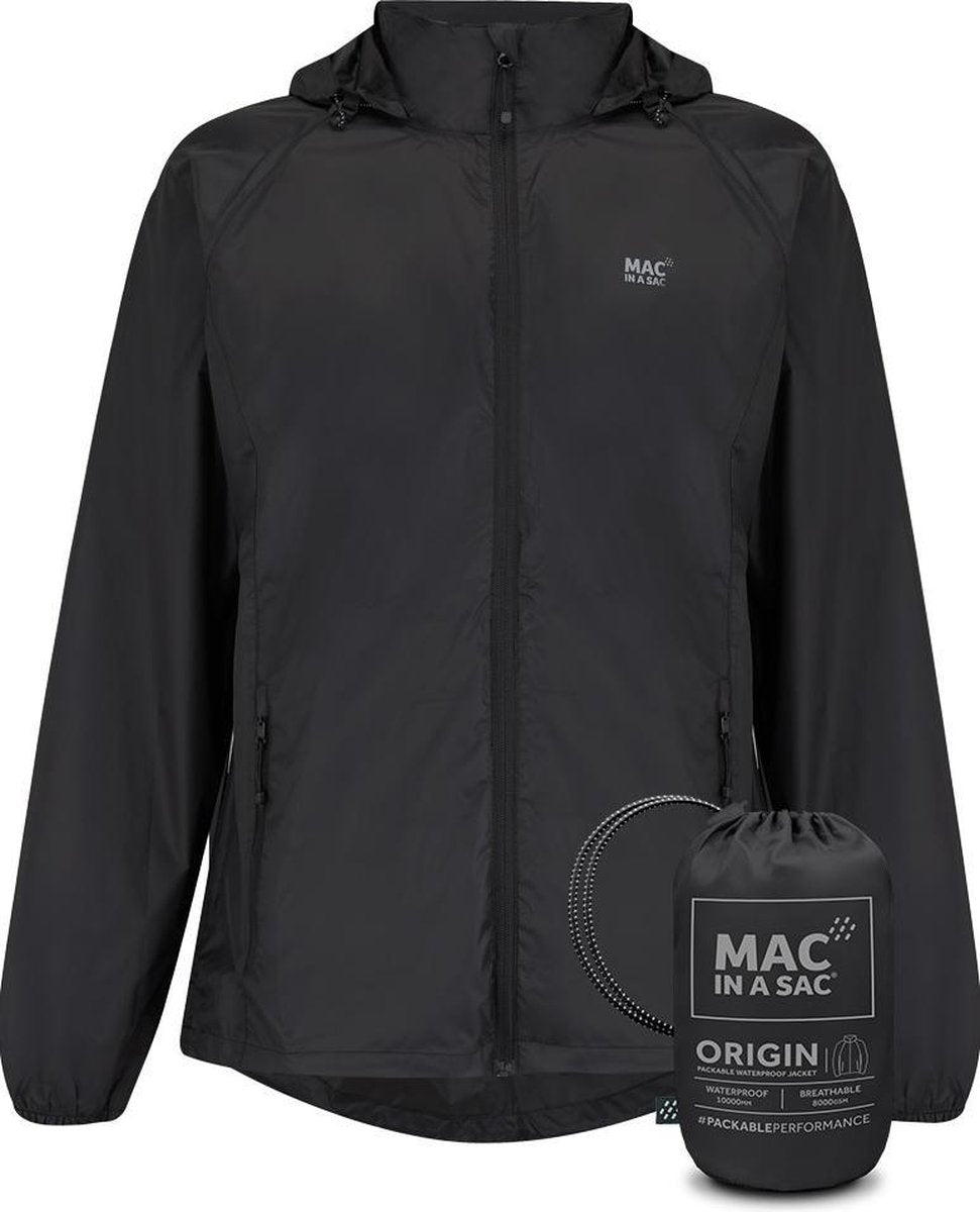 Mac in a sac origin 2 imperméable unisexe - noir - taille xs
