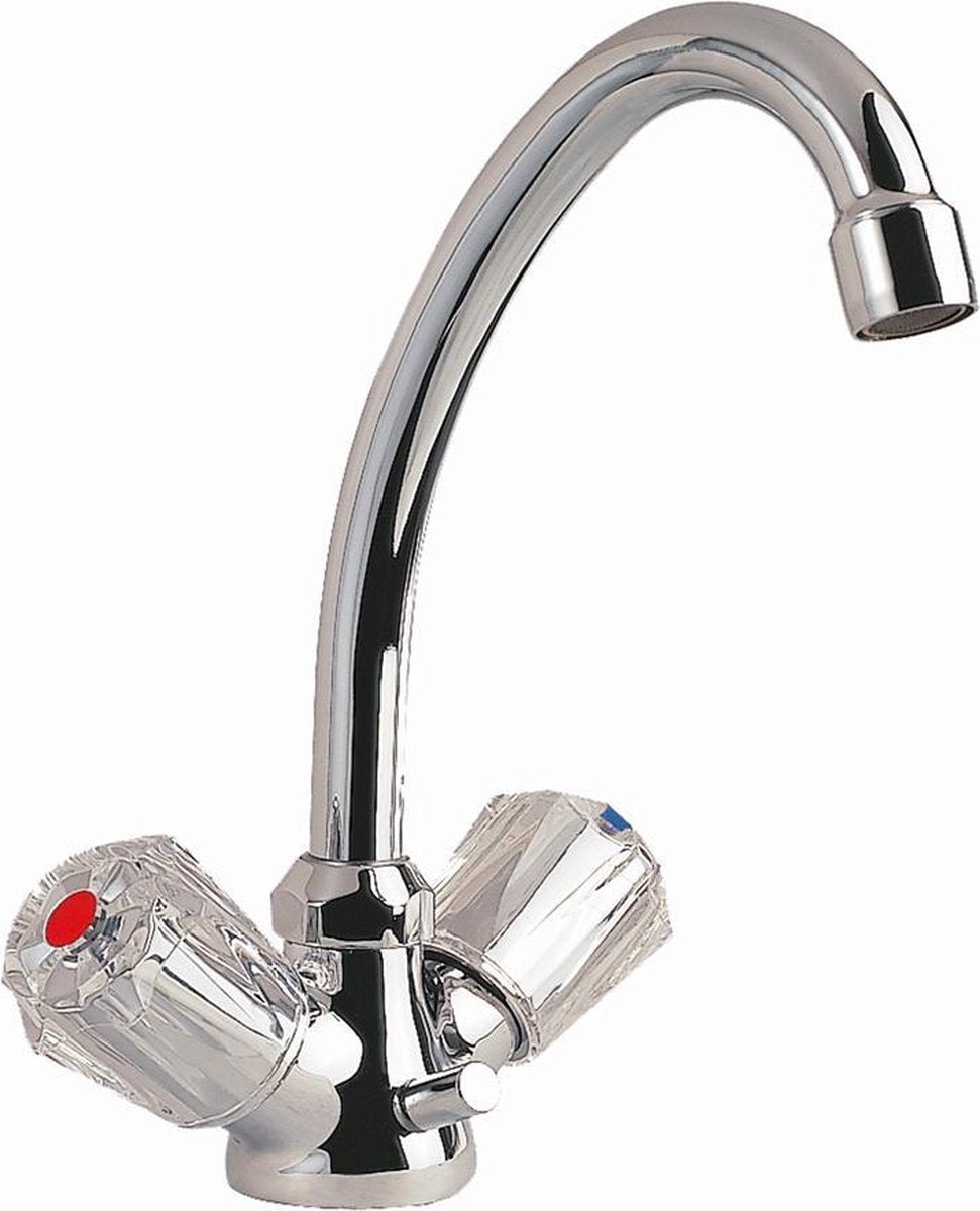 Robinet de cuisine Schütte Brillant - mitigeur - bec haut et pivotant - chrome