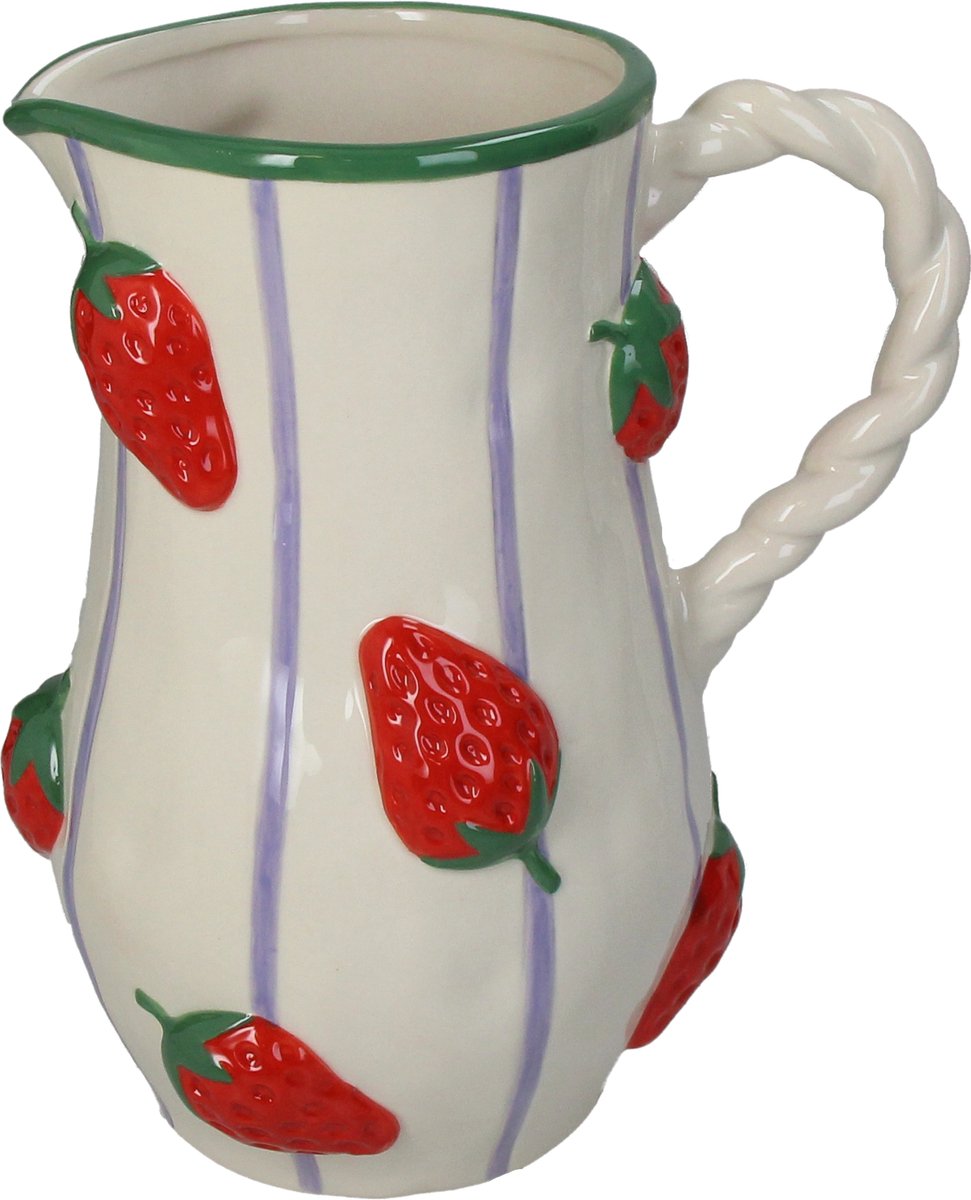 Vase collection Hd fraise grès rouge 20,5x15x23,5cm
