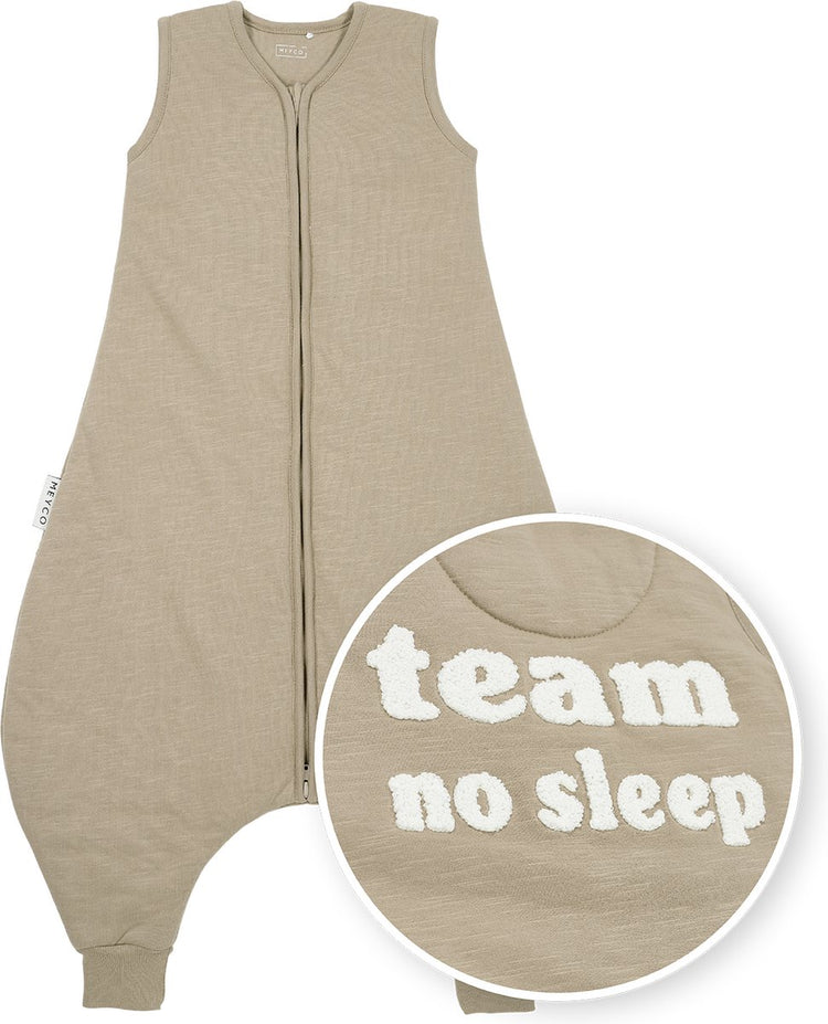 Meyco bébé flammé avec équipe sans application de sommeil pull pour bébé d'hiver - taupe blanc cassé - 80 cm - 2,0 tog