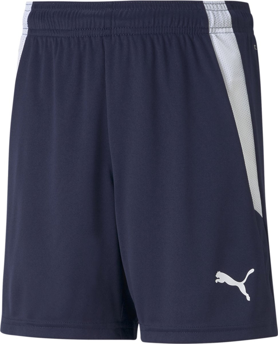 Puma teamliga shorts jr pantalon de sport unisexe - peacoat- blanc