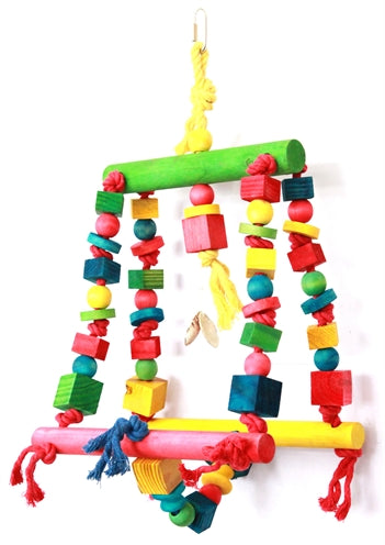 Joyeux jouet pour animaux de compagnie Double Swing Parrot