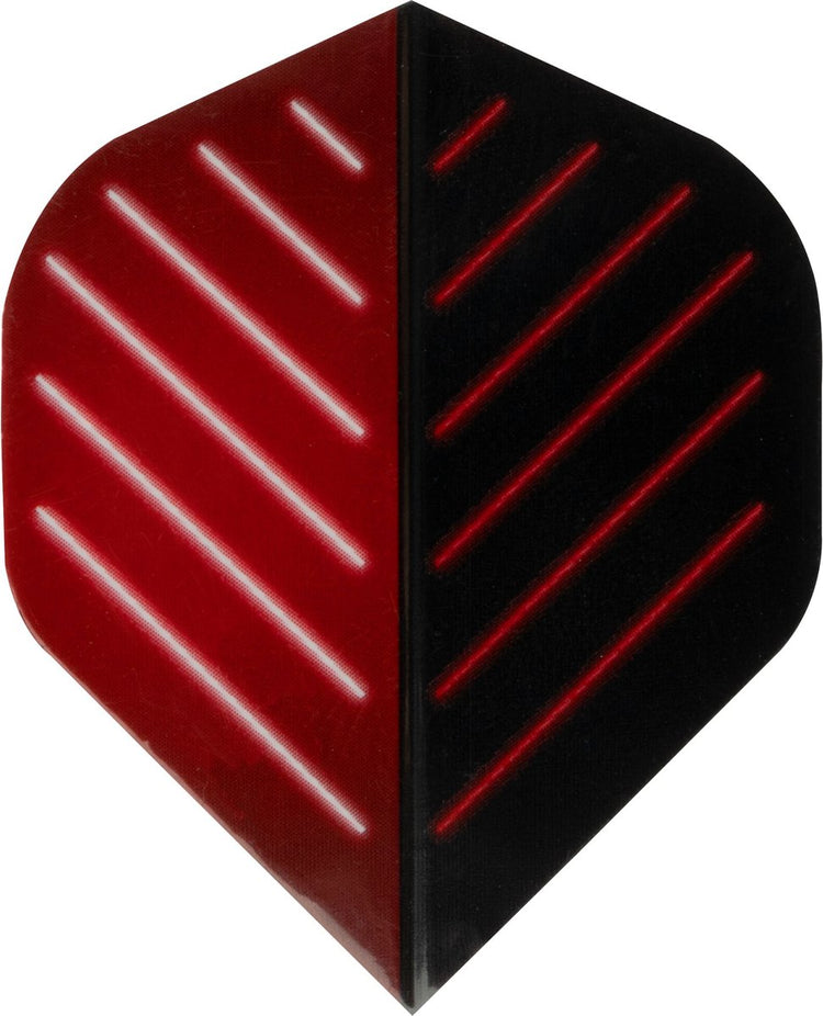 Ailettes de fléchettes Faver - 3 pièces - PVC - rouge noir avec impression