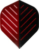 Ailettes de fléchettes Faver - 3 pièces - PVC - rouge noir avec impression