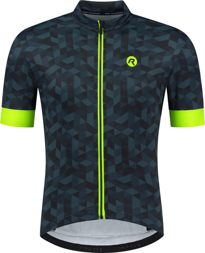 Rogelli rubik maillot de cyclisme - manches courtes - homme - bleu, jaune - taille m