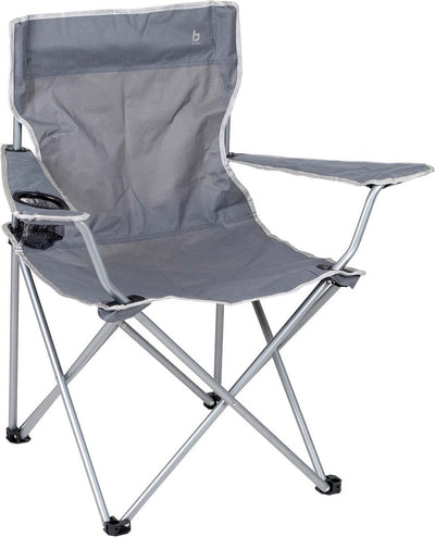 Bo-camp - chaise pliante - compacte - acier - gris