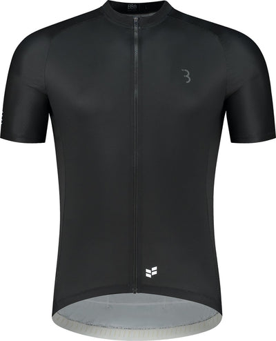 Bbb cycling confortfit r - chemise de cyclisme durable à manches courtes pour hommes - 15-25 °c - chemise respirante VTT et cyclisme - 3 poches arrière - noir
