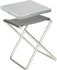 Bo-camp - tabouret + étagère - pliable - gris