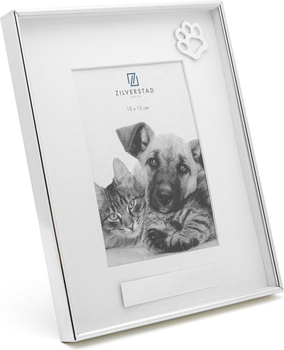 Zilverstad - cadre photo mémoire animal avec patte 10x15 cm