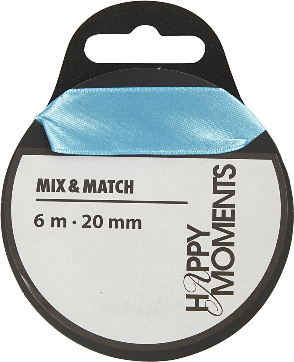 Creativ Company Satin Ribbon clair bleu, 15m