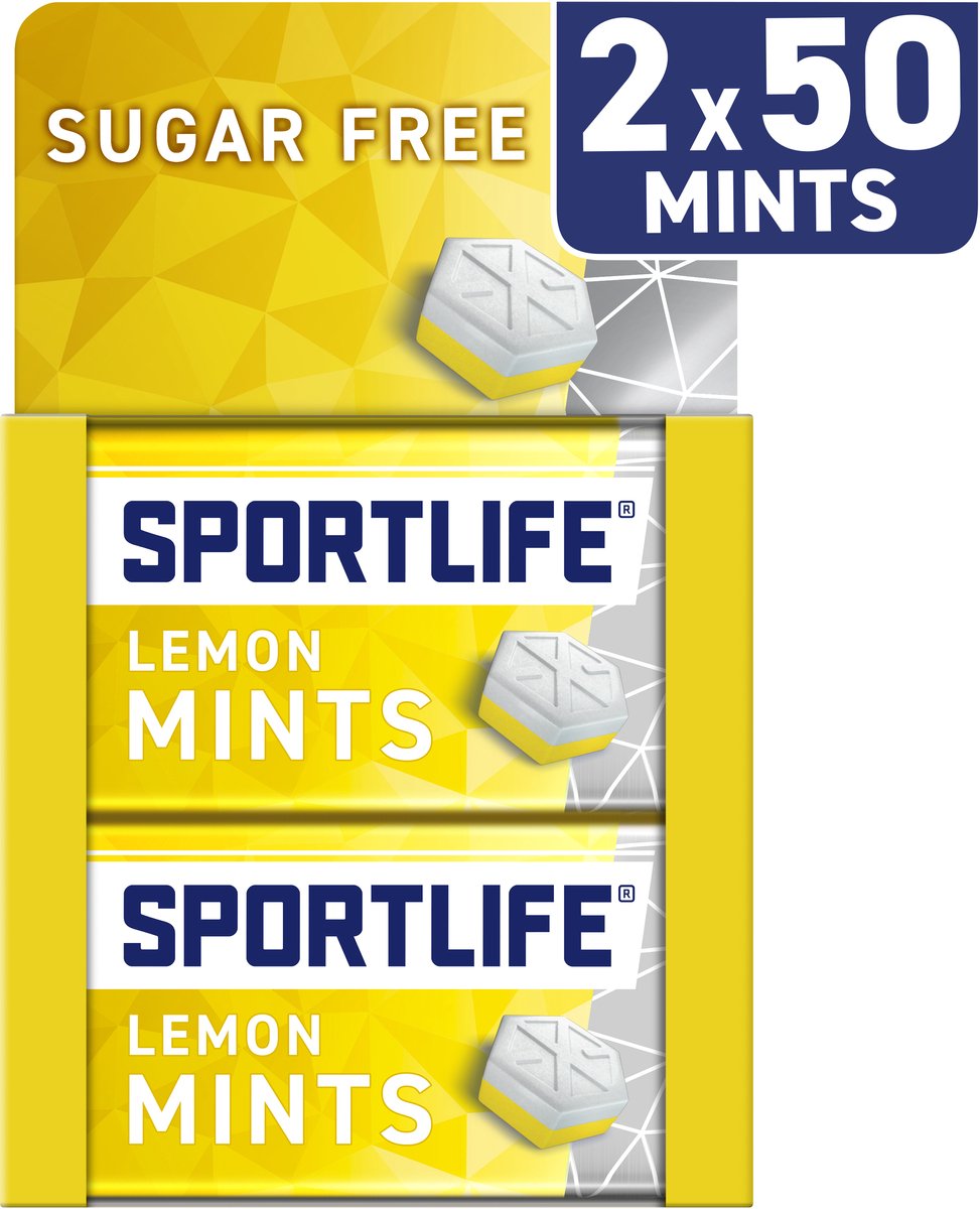 Menthes Sportlife menthe citronnée - menthes fraîches sans sucre - 12x (2x35g)